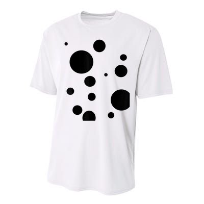 Polka Dot Bubble Dalmatian Abstract Funny Performance Sprint T-Shirt