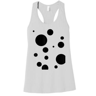 Polka Dot Bubble Dalmatian Abstract Funny Women's Racerback Tank