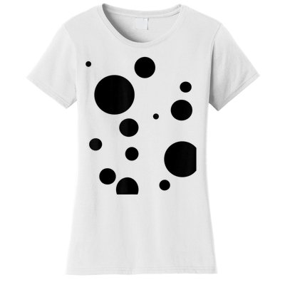 Polka Dot Bubble Dalmatian Abstract Funny Women's T-Shirt