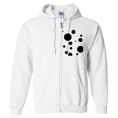 Polka Dot Bubble Dalmatian Abstract Funny Full Zip Hoodie