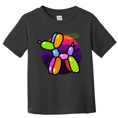 Poodle Dog Balloon Animal Illustration Graphic Designs Toddler T-Shirt