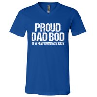 Proud Dad Bod Of A Few Dumbass Funny Dad Bod Dad Gift V-Neck T-Shirt