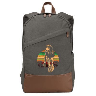 Poodle Dog Breed Cotton Canvas Backpack