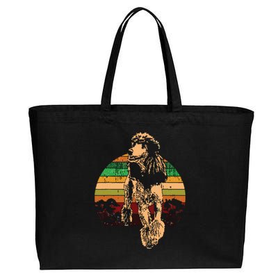 Poodle Dog Breed Cotton Canvas Jumbo Tote