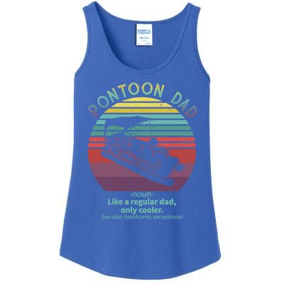 Pontoon Dad Boat Captain Funny Fathers Day Boating Gift Ladies Essential Tank