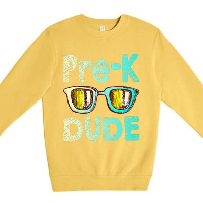 Prek Dude Back To School First Day Of Preschool Boy Gift Premium Crewneck Sweatshirt