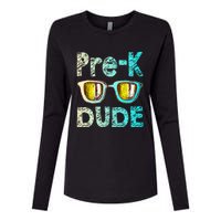 Prek Dude Back To School First Day Of Preschool Boy Gift Womens Cotton Relaxed Long Sleeve T-Shirt