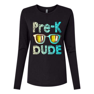 Prek Dude Back To School First Day Of Preschool Boy Gift Womens Cotton Relaxed Long Sleeve T-Shirt