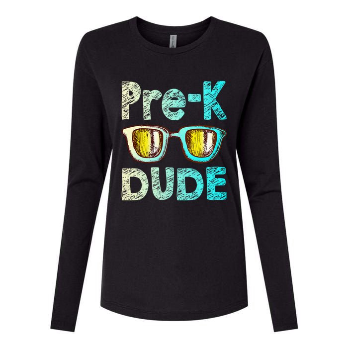 Prek Dude Back To School First Day Of Preschool Boy Gift Womens Cotton Relaxed Long Sleeve T-Shirt