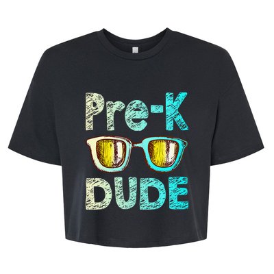 Prek Dude Back To School First Day Of Preschool Boy Gift Bella+Canvas Jersey Crop Tee