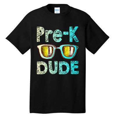 Prek Dude Back To School First Day Of Preschool Boy Gift Tall T-Shirt