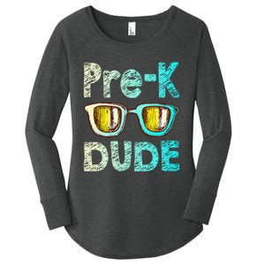 Prek Dude Back To School First Day Of Preschool Boy Gift Women's Perfect Tri Tunic Long Sleeve Shirt