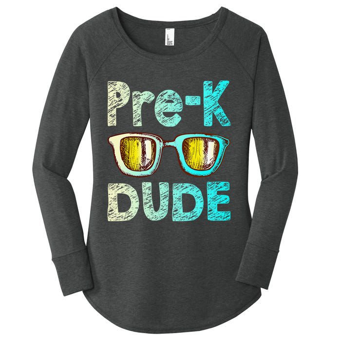 Prek Dude Back To School First Day Of Preschool Boy Gift Women's Perfect Tri Tunic Long Sleeve Shirt