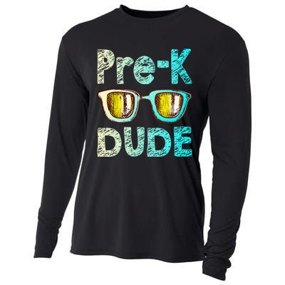 Prek Dude Back To School First Day Of Preschool Boy Gift Cooling Performance Long Sleeve Crew