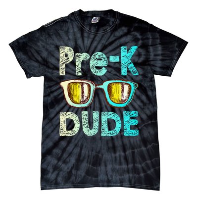 Prek Dude Back To School First Day Of Preschool Boy Gift Tie-Dye T-Shirt