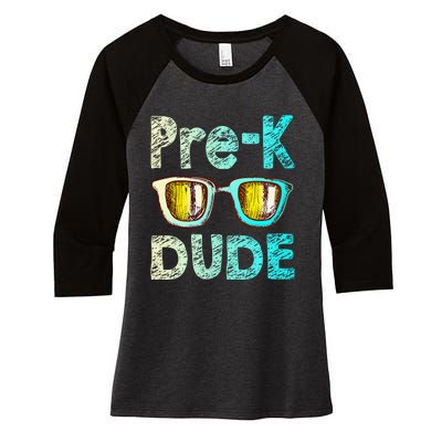 Prek Dude Back To School First Day Of Preschool Boy Gift Women's Tri-Blend 3/4-Sleeve Raglan Shirt