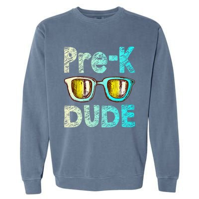 Prek Dude Back To School First Day Of Preschool Boy Gift Garment-Dyed Sweatshirt