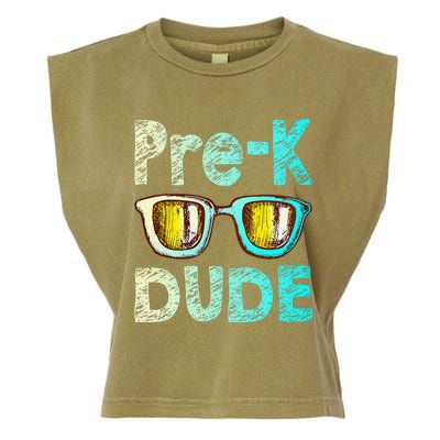 Prek Dude Back To School First Day Of Preschool Boy Gift Garment-Dyed Women's Muscle Tee