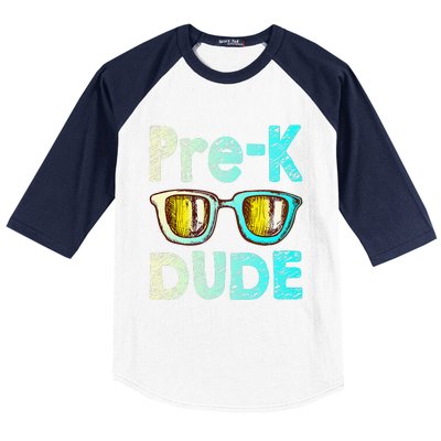 Prek Dude Back To School First Day Of Preschool Boy Gift Baseball Sleeve Shirt