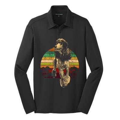 Poodle Dog Breed Silk Touch Performance Long Sleeve Polo