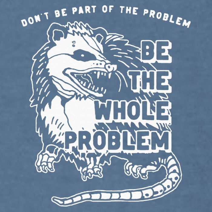 Possum Don't Be Part Of The Problem Be The Entire Problem Garment-Dyed Sweatshirt