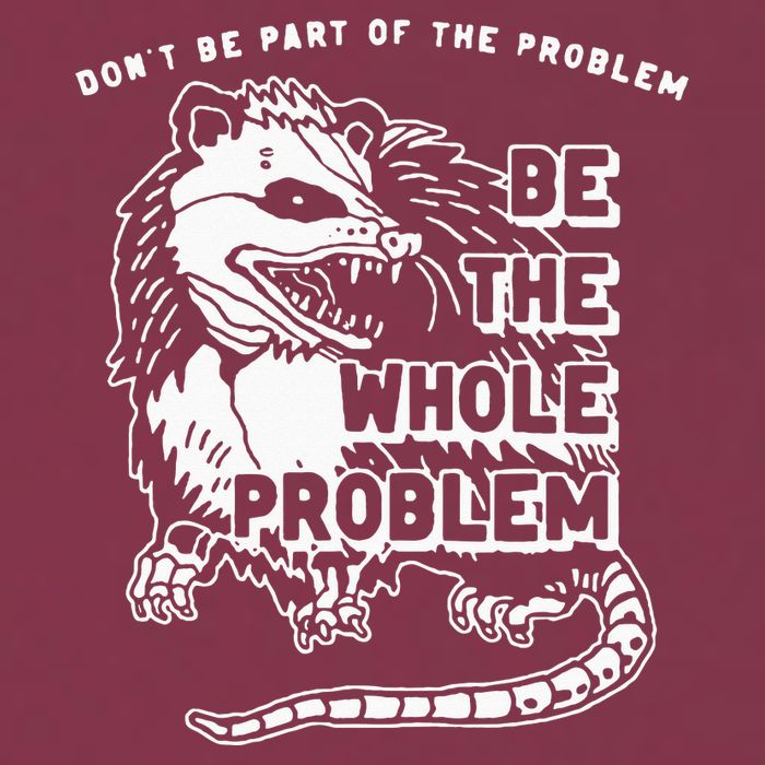 Possum Don't Be Part Of The Problem Be The Entire Problem 16oz Travel Tumbler