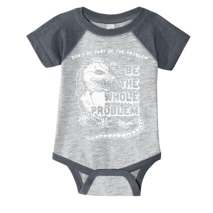 Possum Don't Be Part Of The Problem Be The Entire Problem Infant Baby Jersey Bodysuit