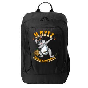 Pilgrim Dabbing Bunny Happy Thanksgiving Gift City Backpack