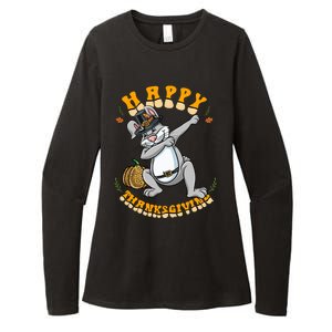 Pilgrim Dabbing Bunny Happy Thanksgiving Gift Womens CVC Long Sleeve Shirt