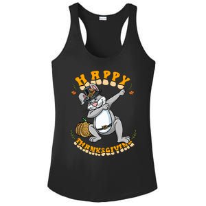 Pilgrim Dabbing Bunny Happy Thanksgiving Gift Ladies PosiCharge Competitor Racerback Tank