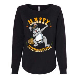 Pilgrim Dabbing Bunny Happy Thanksgiving Gift Womens California Wash Sweatshirt