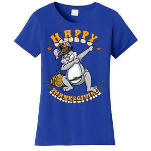 Pilgrim Dabbing Bunny Happy Thanksgiving Gift Women's T-Shirt