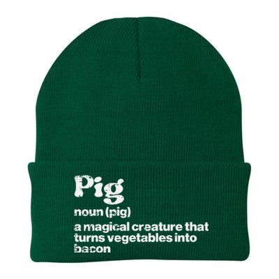 Pig Definition Bacon Funny Bbq Barbecue Grill Knit Cap Winter Beanie