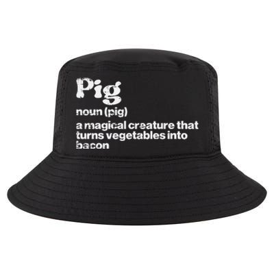 Pig Definition Bacon Funny Bbq Barbecue Grill Cool Comfort Performance Bucket Hat