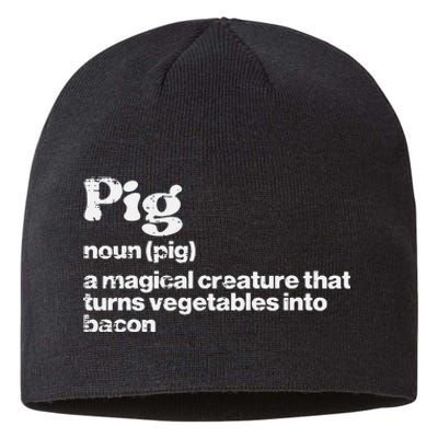 Pig Definition Bacon Funny Bbq Barbecue Grill Sustainable Beanie