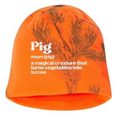 Pig Definition Bacon Funny Bbq Barbecue Grill Kati - Camo Knit Beanie