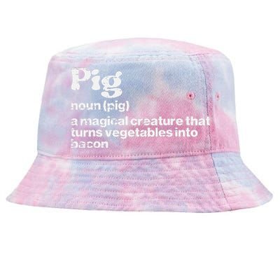 Pig Definition Bacon Funny Bbq Barbecue Grill Tie-Dyed Bucket Hat