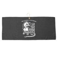 Possum Don't Be Part Of The Problem Be The Entire Problem Large Microfiber Waffle Golf Towel