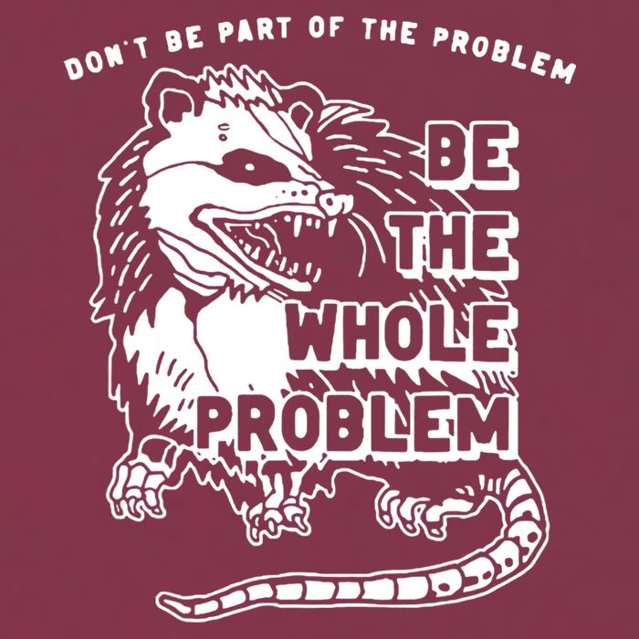 Possum Don't Be Part Of The Problem Be The Entire Problem 16oz Travel Tumbler