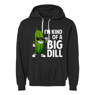 Pickle Design Big Dill Pickle Lover Garment-Dyed Fleece Hoodie