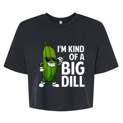 Pickle Design Big Dill Pickle Lover Bella+Canvas Jersey Crop Tee