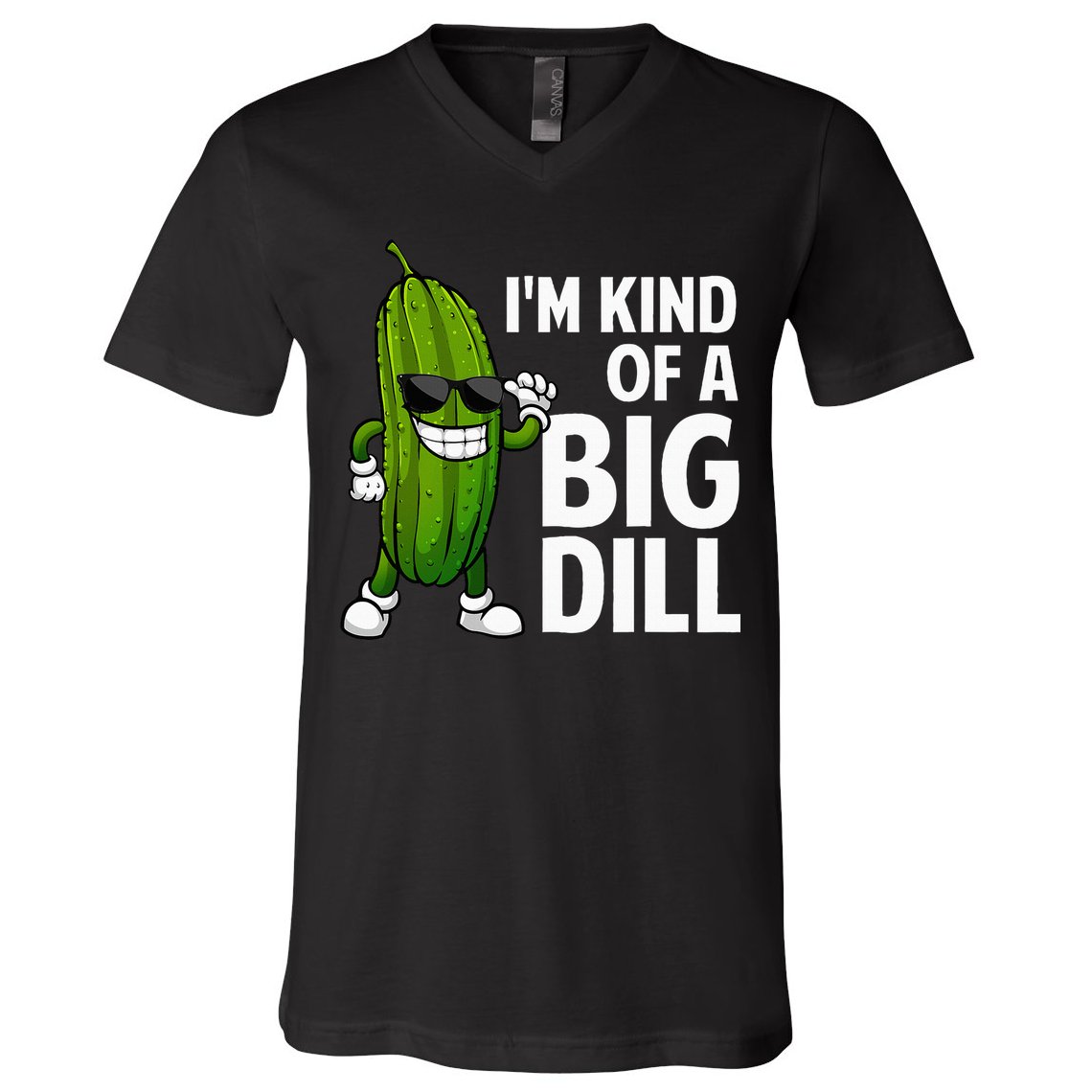 Pickle Design Big Dill Pickle Lover V-Neck T-Shirt