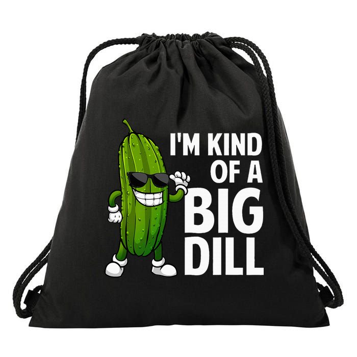 Pickle Design Big Dill Pickle Lover Drawstring Bag