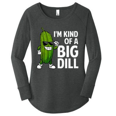 Pickle Design Big Dill Pickle Lover Women's Perfect Tri Tunic Long Sleeve Shirt