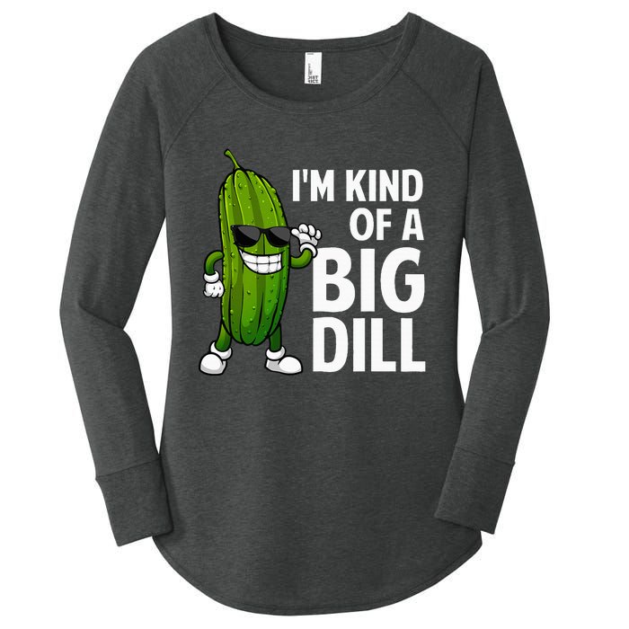 Pickle Design Big Dill Pickle Lover Women's Perfect Tri Tunic Long Sleeve Shirt