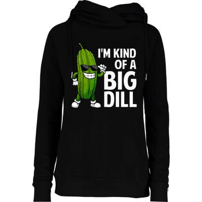 Pickle Design Big Dill Pickle Lover Womens Funnel Neck Pullover Hood