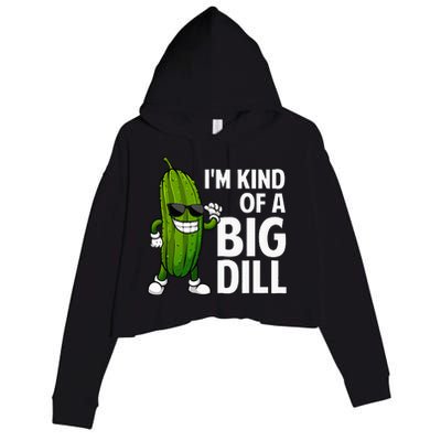 Pickle Design Big Dill Pickle Lover Crop Fleece Hoodie