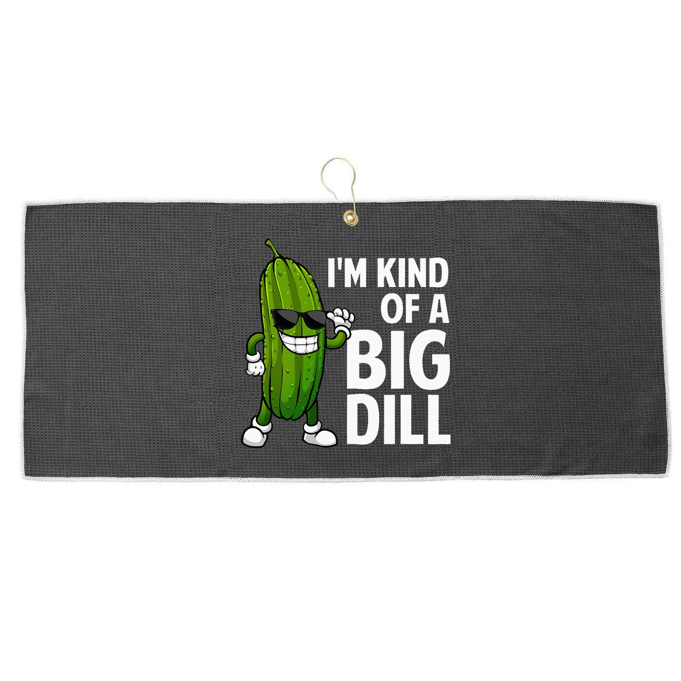 Pickle Design Big Dill Pickle Lover Large Microfiber Waffle Golf Towel