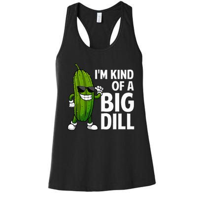 Pickle Design Big Dill Pickle Lover Women's Racerback Tank