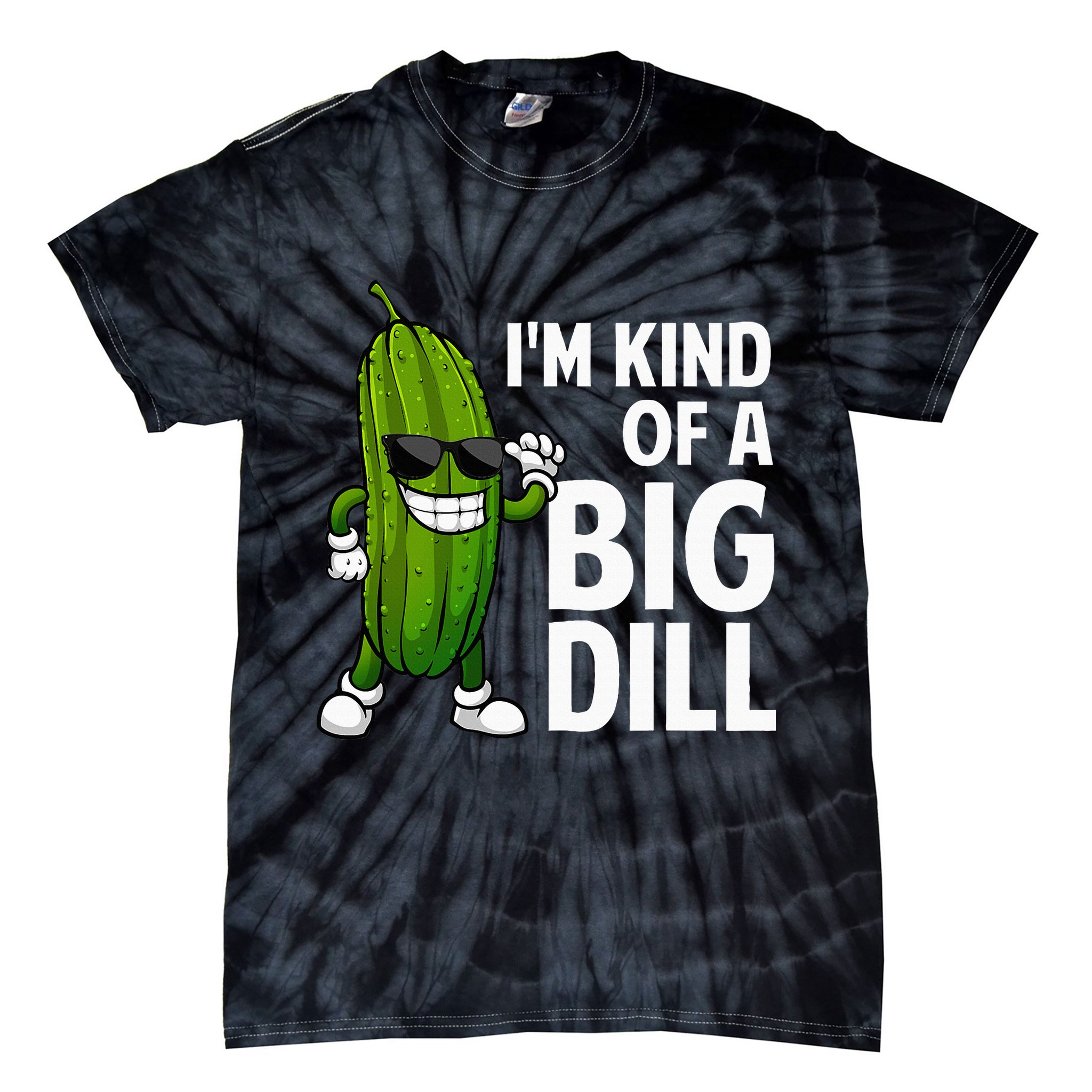 Pickle Design Big Dill Pickle Lover Tie-Dye T-Shirt